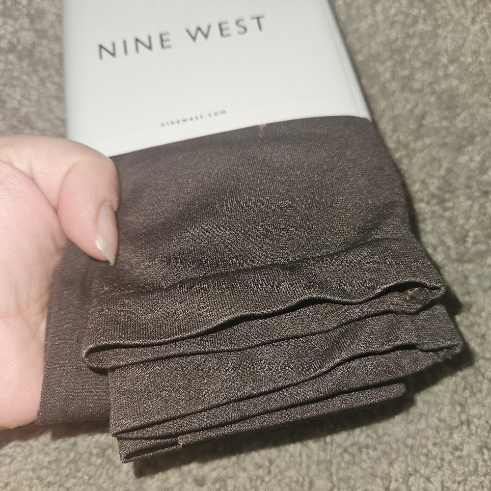 NWT Nine West Seamless Leggings Brown Black Coffee Medium Large Fall Layers M L